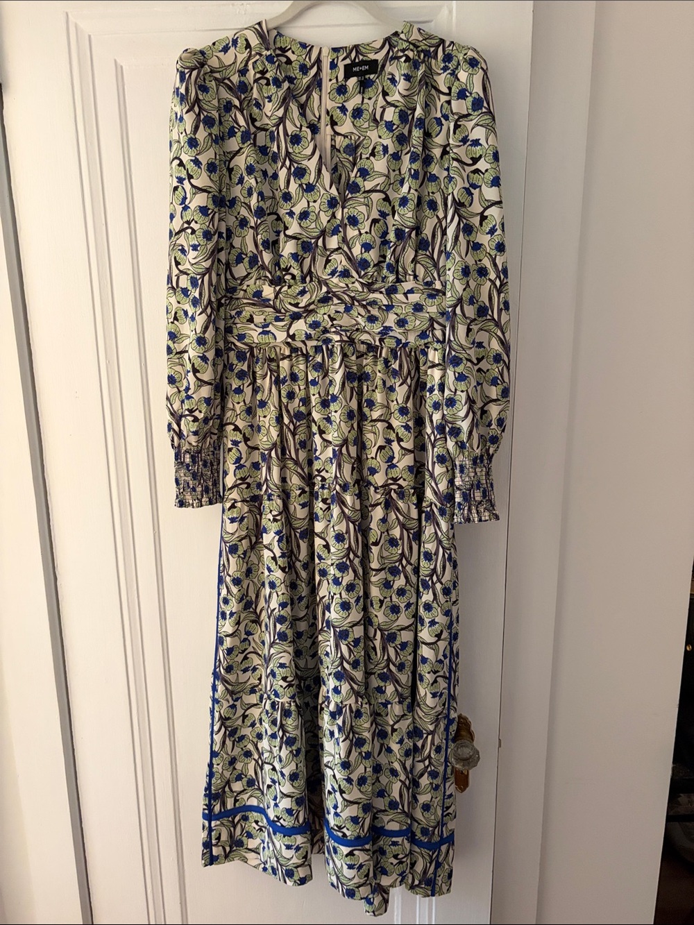ME+EM Trailing Flower Print Dress